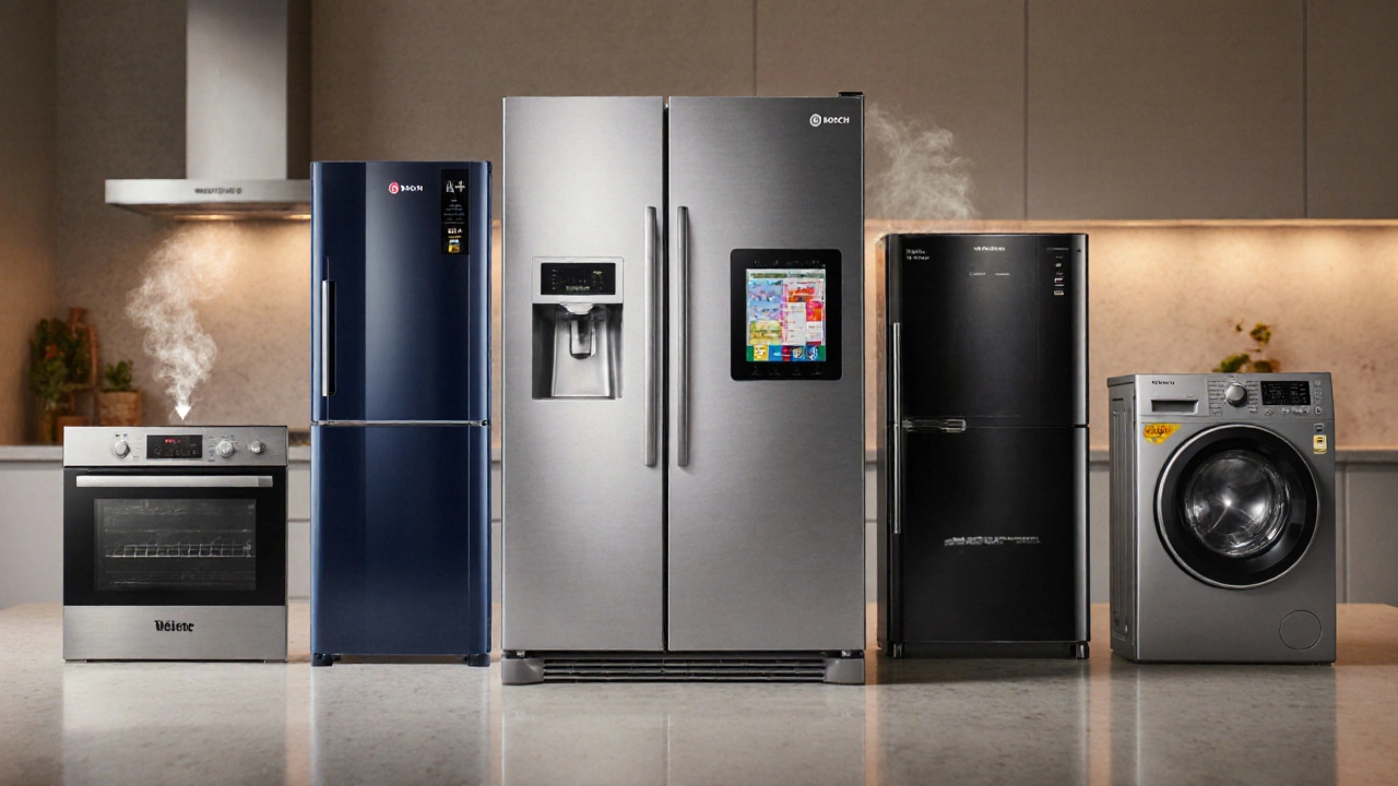 Кухонный стол с техникой Bosch, Samsung, LG, Electrolux и Miele.
