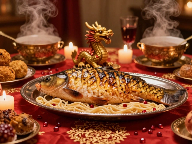Что должно быть за столом в год Дракона: традиции и блюда на Новый год 2025