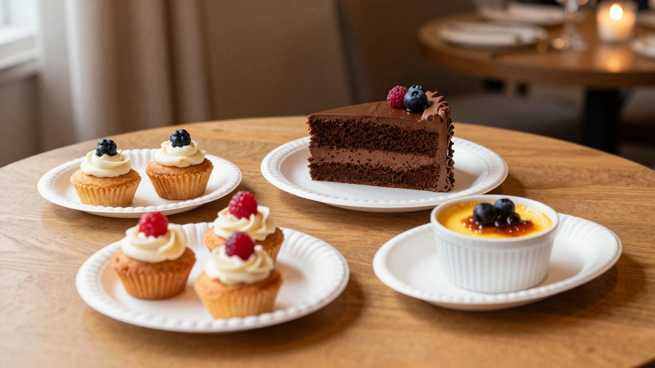 Какого размера должны быть бумажные тарелки для десертов