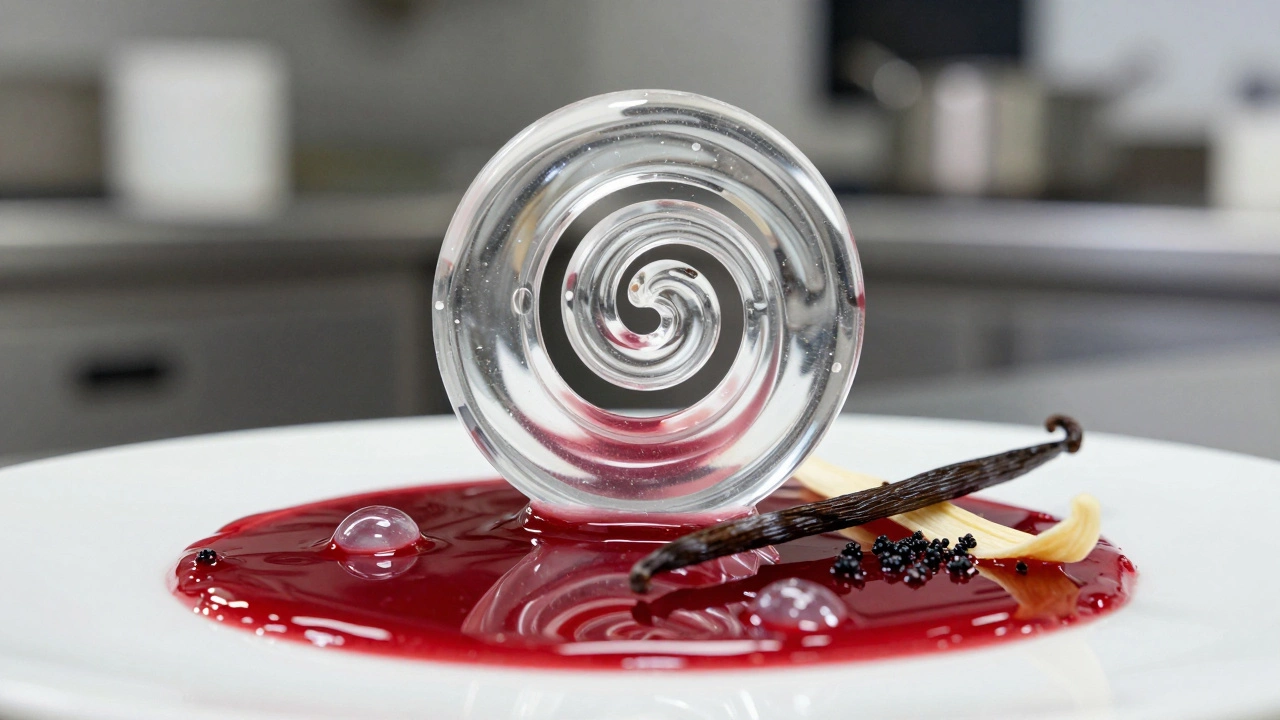 Декоративная фигурка из изомальта на ягодном конфитюре с семенами ванили