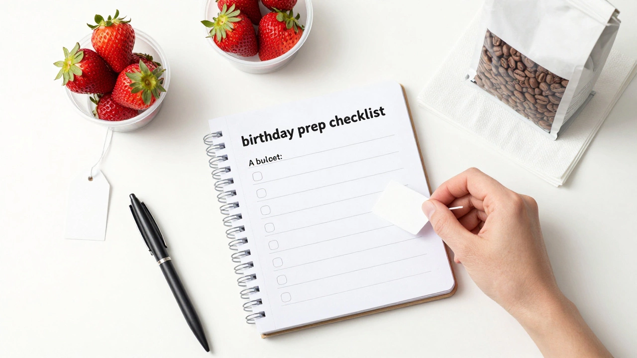 Ингредиенты и чек-лист для подготовки угощения к дню рождения