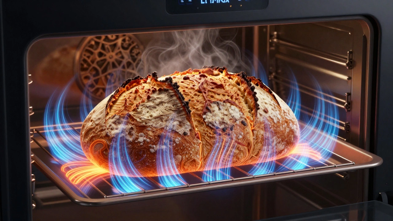 Визуализация равномерного распределения тепла технологии ProHeat в духовке